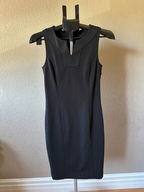 Banana Republic Black Sleeveless Midi Sheath Dress